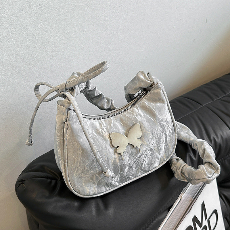 Crossbody Bag Casual Drawstring Bow Shoulder Bag