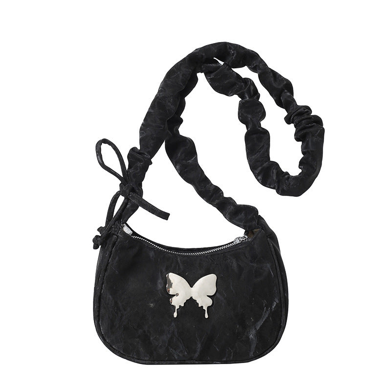 Crossbody Bag Casual Drawstring Bow Shoulder Bag