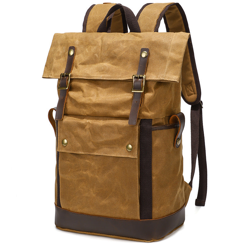 Horse Leather Backpack Multifunctional Outdoor Waterproof