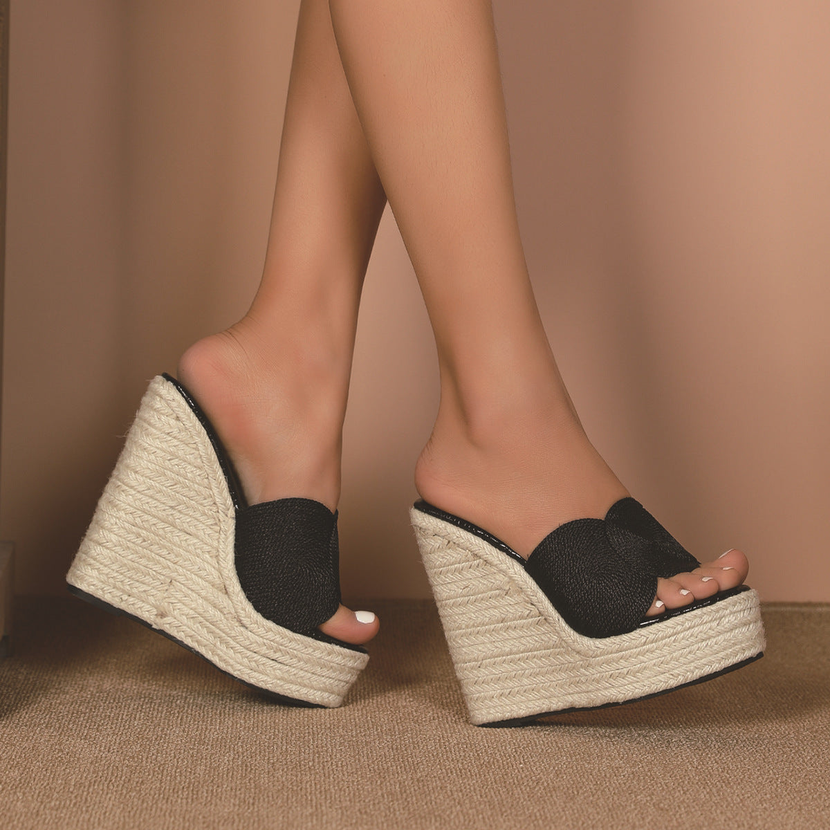 New Fashion Simple Wedge Platform Slippers